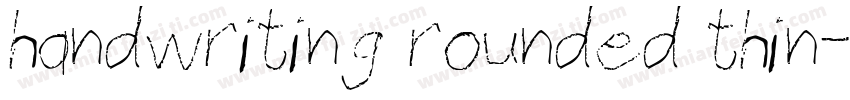 handwriting rounded thin字体转换